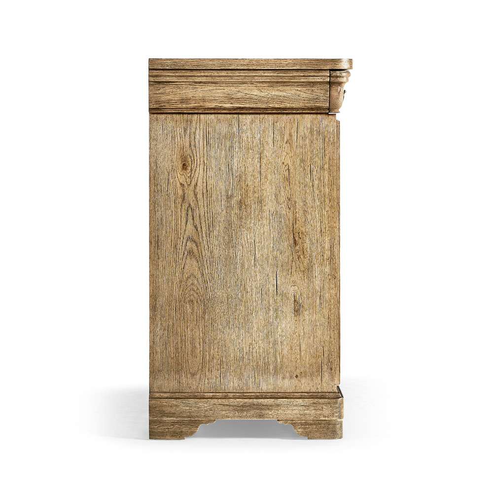 Jonathan Charles Fine Furniture - Timeless Entropy Louis Phillipe Drawer Chest in Stripped Brown Chestnut - 003-3-267-WNC veiw 5