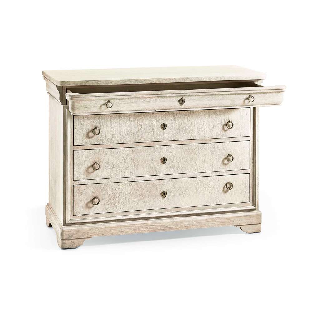 Jonathan Charles Fine Furniture - Timeless Entropy Louis Phillipe Drawer Chest in Bleached Walnut - 003-3-266-BLW veiw 3