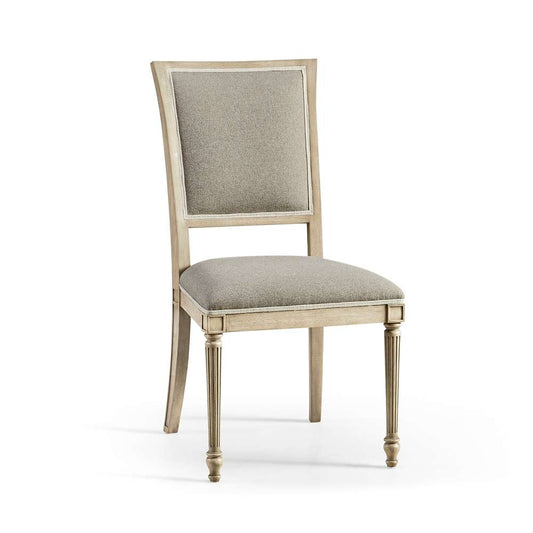 Jonathan Charles Fine Furniture - Timeless Flare Uph. Side Chair Flared Top in Bleached Walnut - 003-2-130-BLW veiw 1
