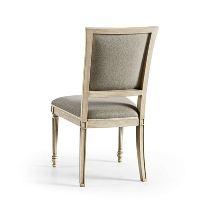 Jonathan Charles Fine Furniture - Timeless Flare Uph. Side Chair Flared Top in Bleached Walnut - 003-2-130-BLW veiw 4