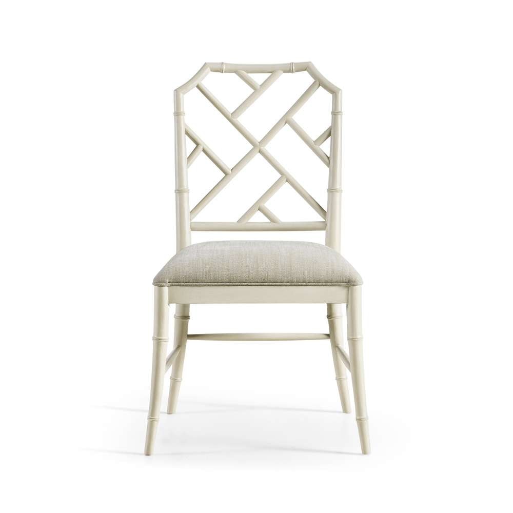 Jonathan Charles Fine Furniture - Timeless Saros Chippendale Bamboo Side Chair in London Mist - 003-2-121-LMS veiw 2