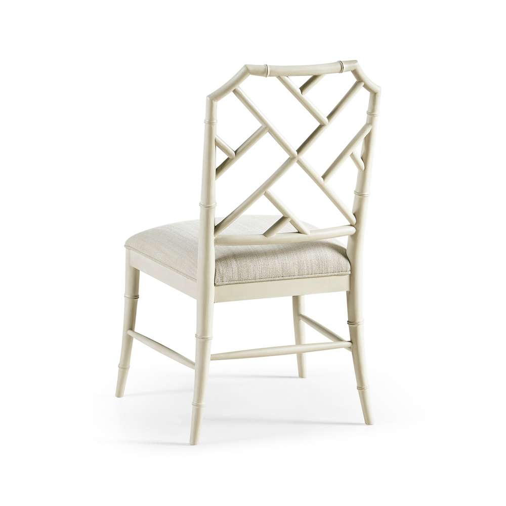Jonathan Charles Fine Furniture - Timeless Saros Chippendale Bamboo Side Chair in London Mist - 003-2-121-LMS veiw 4