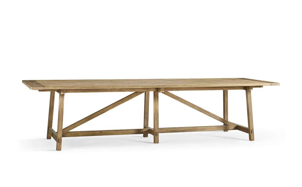 Jonathan Charles Fine Furniture - Timeless Sidereal French Laundry Dining Table 125in in Chestnut - 003-2-A60-WNC veiw 1