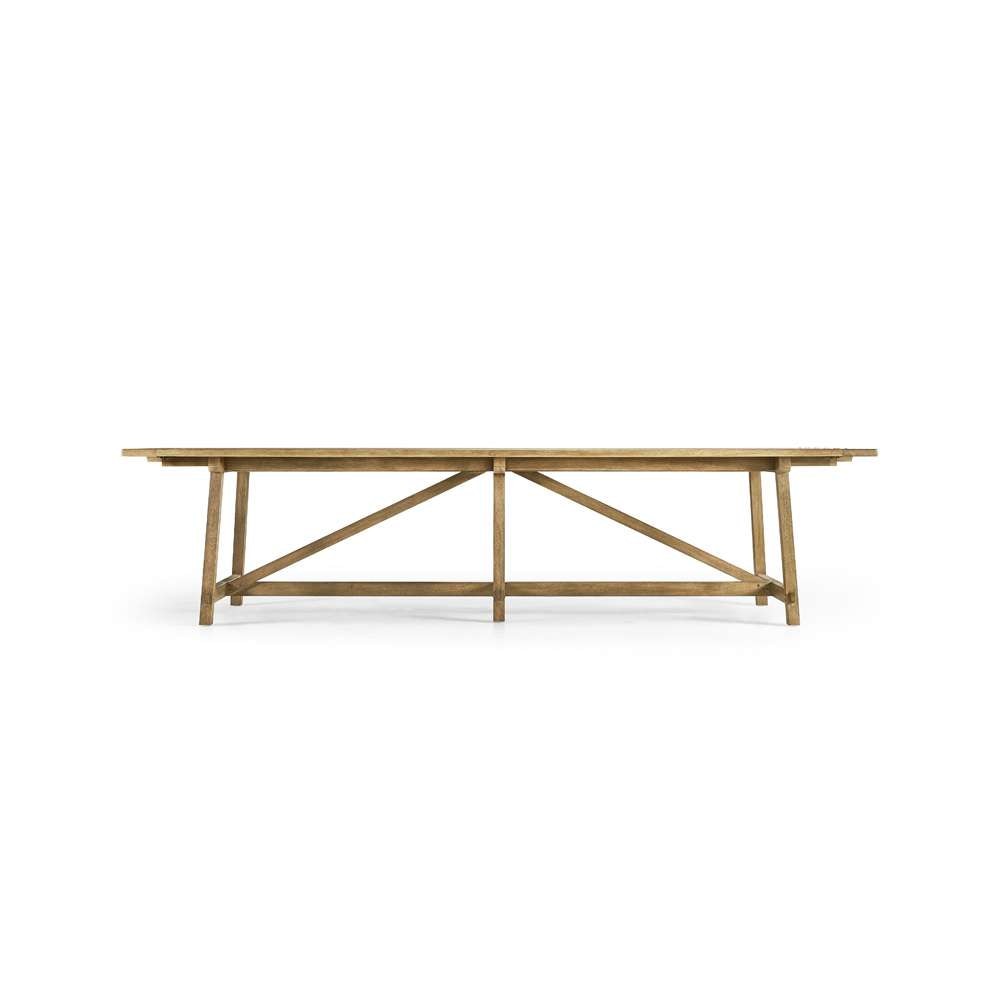 Jonathan Charles Fine Furniture - Timeless Sidereal French Laundry Dining Table 125in in Chestnut - 003-2-A60-WNC veiw 2