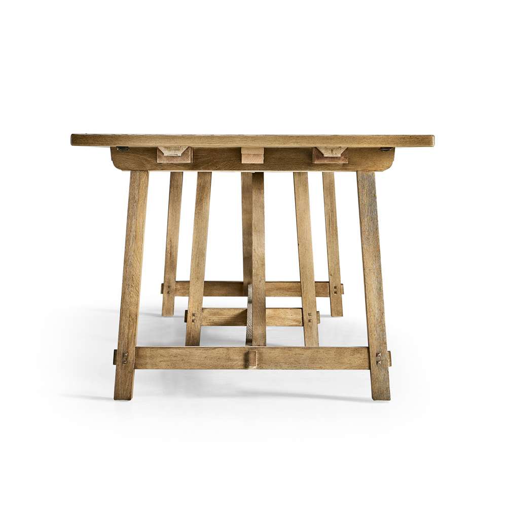 Jonathan Charles Fine Furniture - Timeless Sidereal French Laundry Dining Table 125in in Chestnut - 003-2-A60-WNC veiw 3