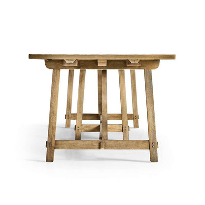 Jonathan Charles Fine Furniture - Timeless Sidereal French Laundry Dining Table 125in in Chestnut - 003-2-A60-WNC veiw 3