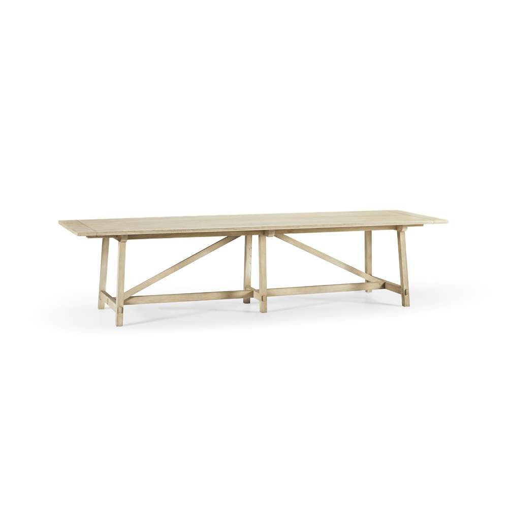 Jonathan Charles Fine Furniture - Timeless Sidereal French Laundry Dining Table 125in in Stripped Oak - 003-2-A60-STO veiw 1