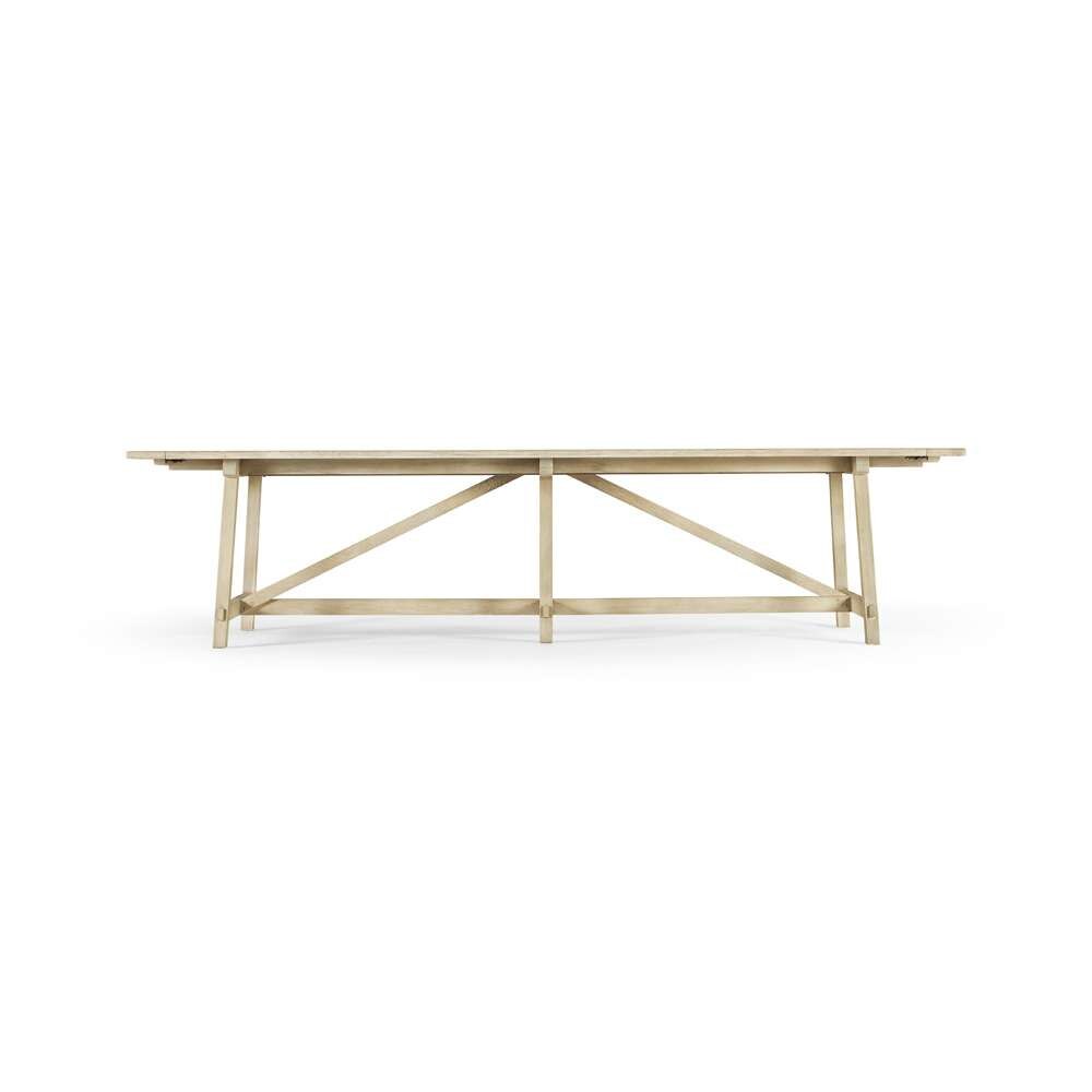 Jonathan Charles Fine Furniture - Timeless Sidereal French Laundry Dining Table 125in in Stripped Oak - 003-2-A60-STO veiw 2