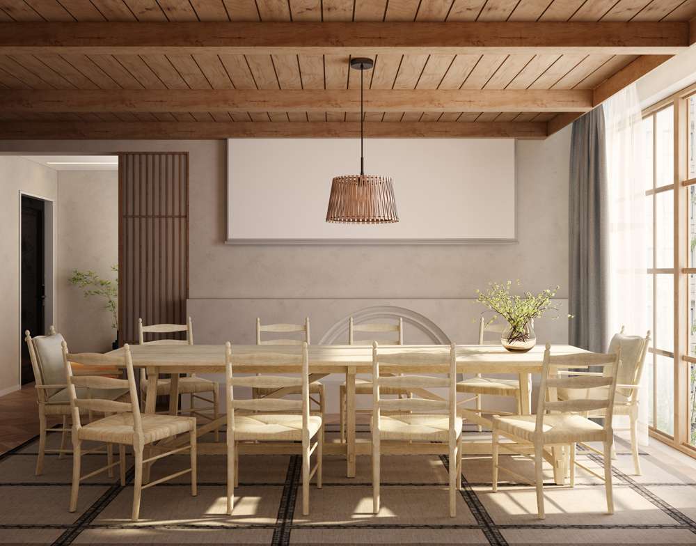 Jonathan Charles Fine Furniture - Timeless Sidereal French Laundry Dining Table 125in in Stripped Oak - 003-2-A60-STO veiw 5