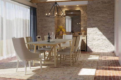 Jonathan Charles Fine Furniture - Timeless Sidereal French Laundry Dining Table 125in in Stripped Oak - 003-2-A60-STO veiw 7