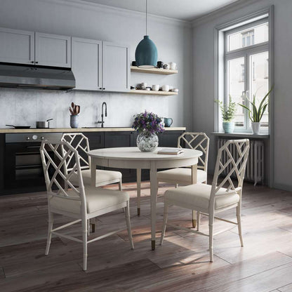 Jonathan Charles Fine Furniture - Timeless Synodic Swedish Dining Table in London Mist - 003-2-H63-LMS veiw 8