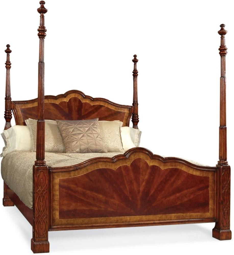 Jonathan Charles Fine Furniture - US King Four Poster Mahogany Bed - 493801-USK-MAH veiw 1