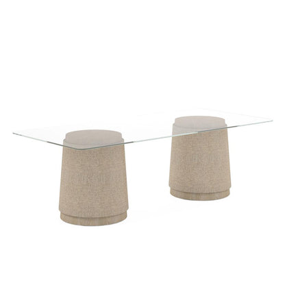 Jonathan Charles Fine Furniture - Water Abyss Single Pedestal Dining - 001-2-A00-GRC-BS veiw 4