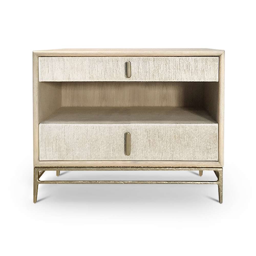 Jonathan Charles Fine Furniture - Water Clapotis Danish Cord Nightstand - 001-1-802-CRD veiw 3