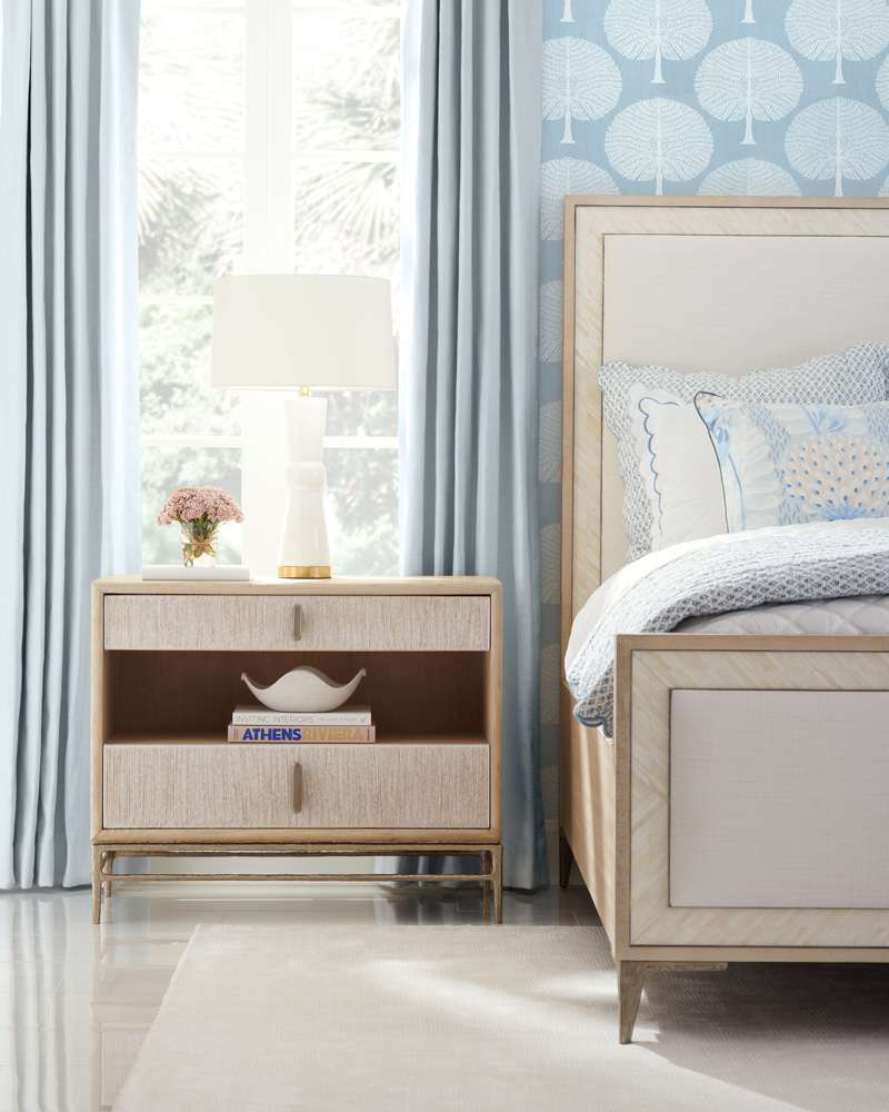 Jonathan Charles Fine Furniture - Water Clapotis Danish Cord Nightstand - 001-1-802-CRD veiw 7