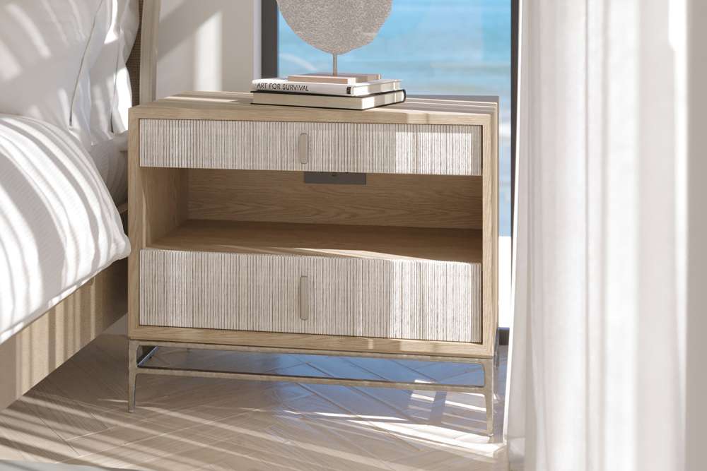 Jonathan Charles Fine Furniture - Water Clapotis Danish Cord Nightstand - 001-1-802-CRD veiw 8