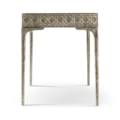 Jonathan Charles Fine Furniture - Water Cnoidal Cane Carved Metal Desk - 001-4-0E0-CBA veiw 4