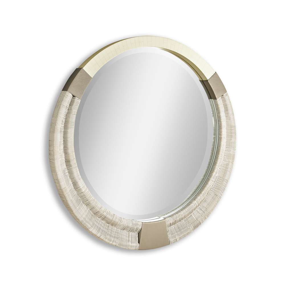 Jonathan Charles Fine Furniture - Water Gyre Round Multimedia Mirror - 001-1-610-BON veiw 1