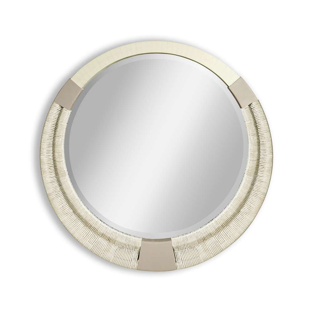 Jonathan Charles Fine Furniture - Water Gyre Round Multimedia Mirror - 001-1-610-BON veiw 2