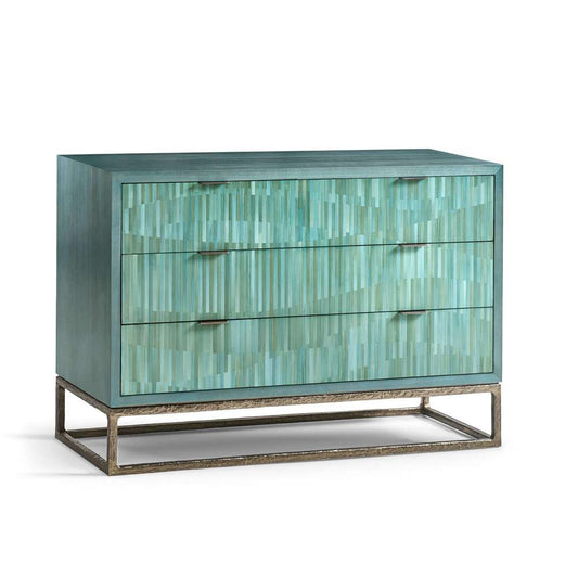 Jonathan Charles Fine Furniture - Water - Seaglass Bunching Chest - 001-3-270-BLS veiw 1