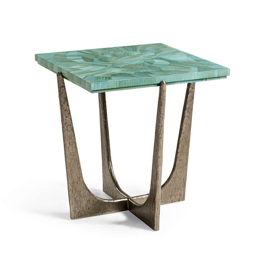 Jonathan Charles Fine Furniture - Water - Seaglass End Table - 001-3-BN0-BLS veiw 1