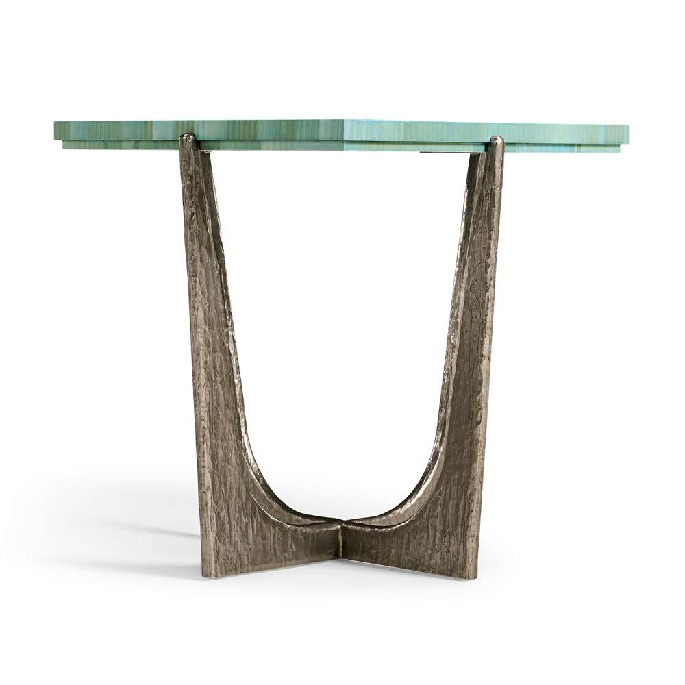 Jonathan Charles Fine Furniture - Water - Seaglass End Table - 001-3-BN0-BLS veiw 3