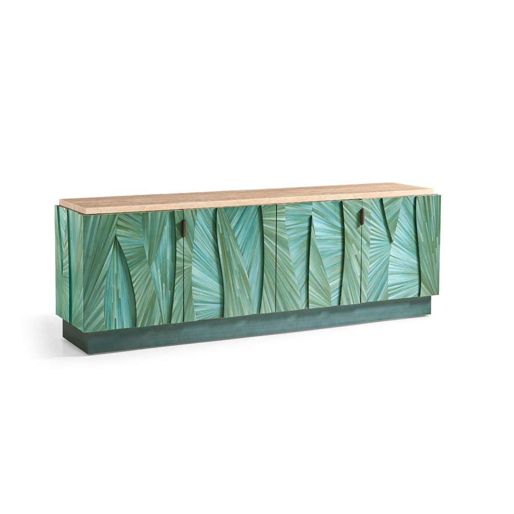 Jonathan Charles Fine Furniture - Water - Seaglass Entertainment Console - 001-3-100-BLS veiw 1