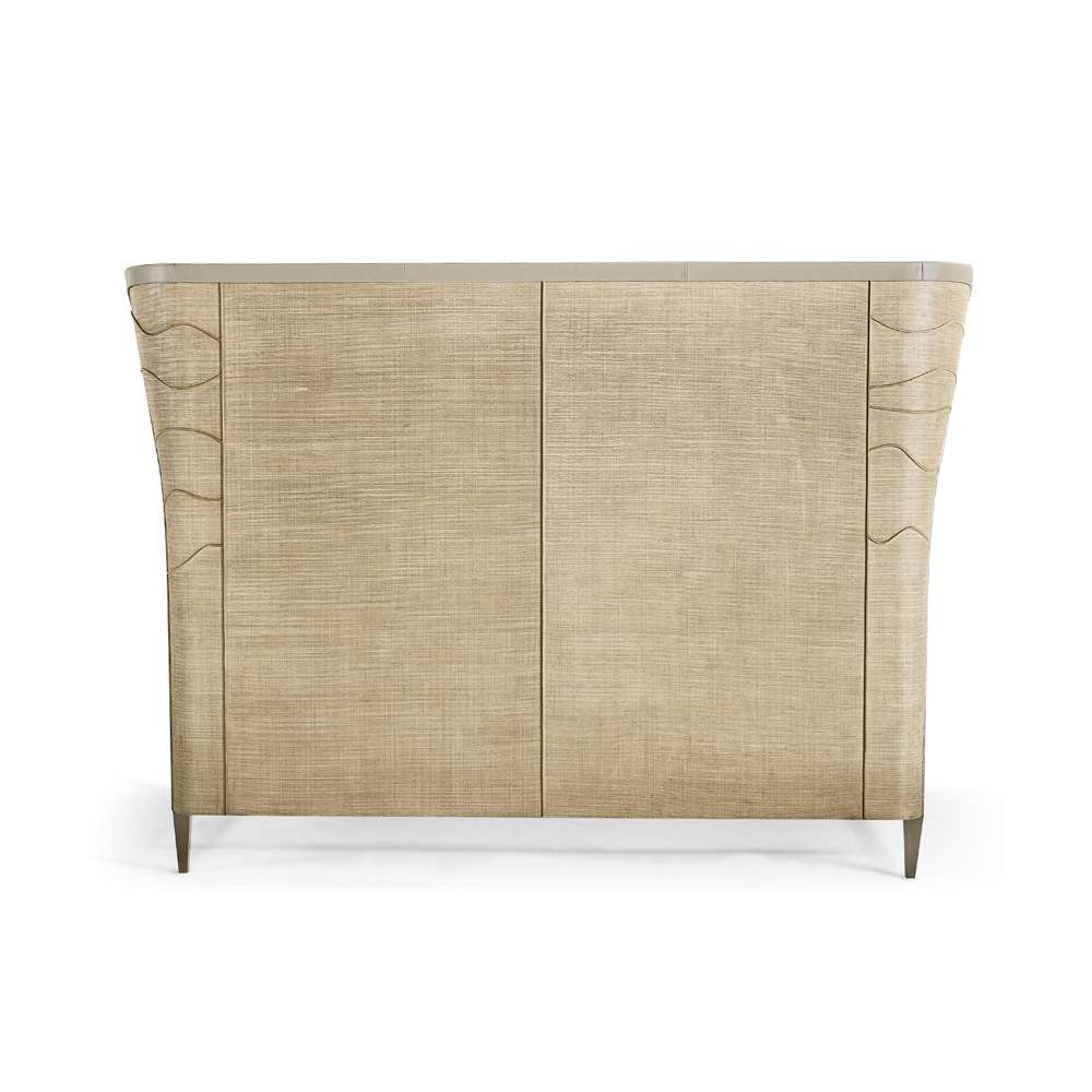 Jonathan Charles Fine Furniture - Water Seiche Woven Wing Wave King Bed - 001-1-130-GRC veiw 3