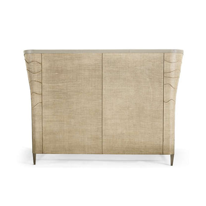 Jonathan Charles Fine Furniture - Water Seiche Woven Wing Wave King Bed - 001-1-130-GRC veiw 3