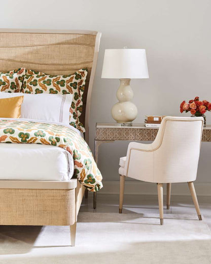 Jonathan Charles Fine Furniture - Water Seiche Woven Wing Wave King Bed - 001-1-130-GRC veiw 4