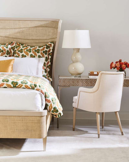 Jonathan Charles Fine Furniture - Water Seiche Woven Wing Wave King Bed - 001-1-130-GRC veiw 6