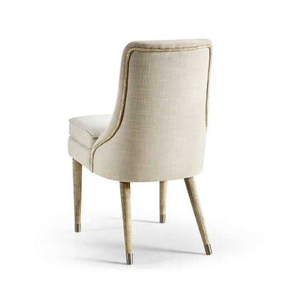 Jonathan Charles Fine Furniture - Water Shoal Linen & Grass Cloth Side Chair - 001-2-131-LOW veiw 2