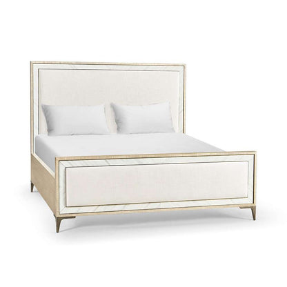 Jonathan Charles Fine Furniture - Water Tideline Bone & Linen King Upholstered Bed - 001-1-100-KOT veiw 1