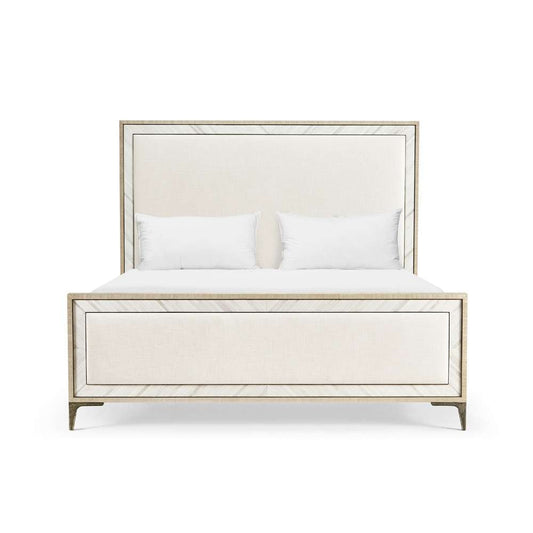 Jonathan Charles Fine Furniture - Water Tideline Bone & Linen King Upholstered Bed - 001-1-100-KOT veiw 2