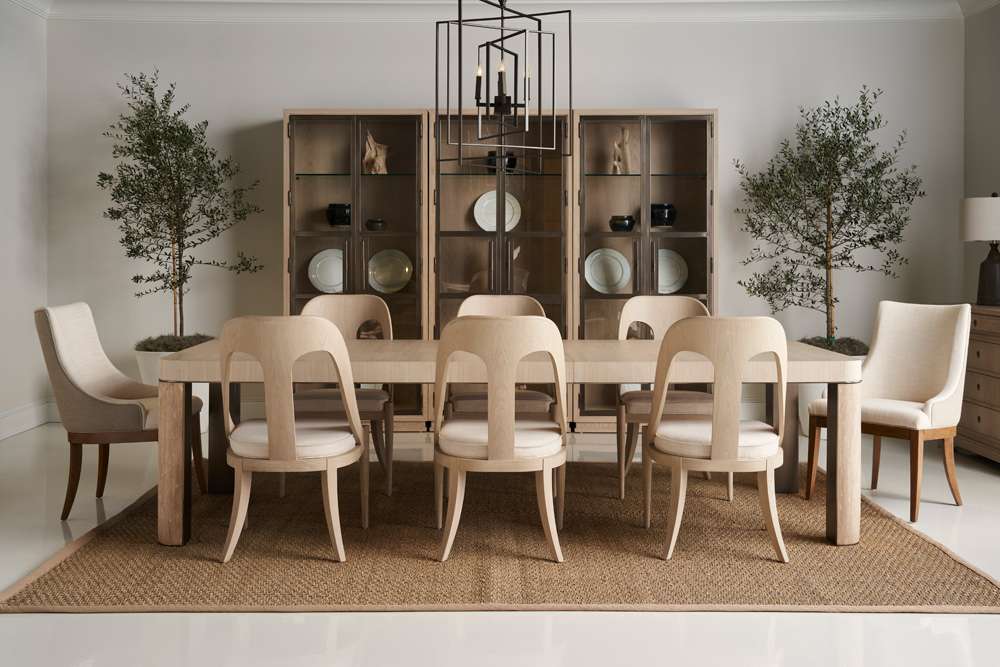 Jonathan Charles Fine Furniture - Water Upwelling Stone Leg Dining Table - 001-2-E60-TRV veiw 6