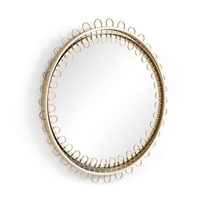 Jonathan Charles Fine Furniture - Water Vorticity Oval Rattan Mirror - 001-1-500-NRT veiw 1