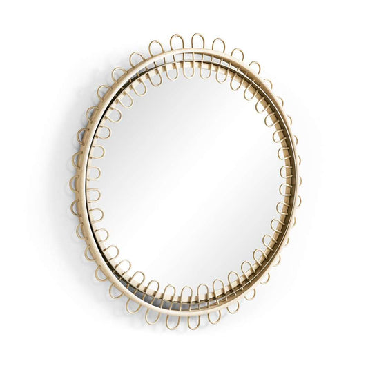 Jonathan Charles Fine Furniture - Water Vorticity Oval Rattan Mirror - 001-1-500-NRT veiw 1
