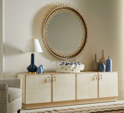 Jonathan Charles Fine Furniture - Water Vorticity Oval Rattan Mirror - 001-1-500-NRT veiw 2