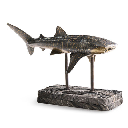 Jonathan Charles Fine Furniture - Whale Shark Bronze Statue with Marble Base - 496218-DRB view 1