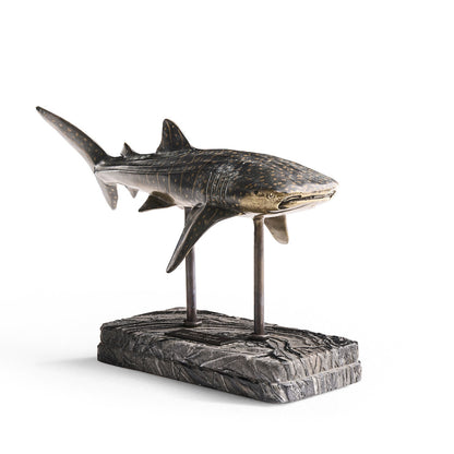 Jonathan Charles Fine Furniture - Whale Shark Bronze Statue with Marble Base - 496218-DRB view 3