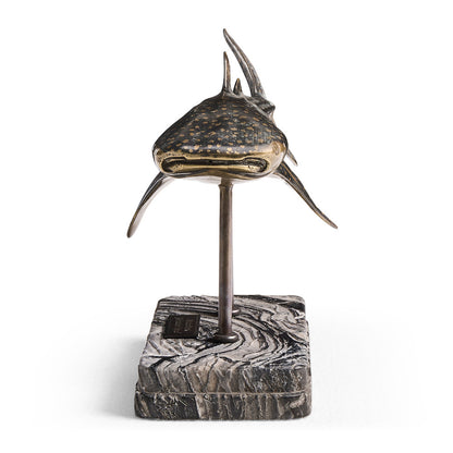 Jonathan Charles Fine Furniture - Whale Shark Bronze Statue with Marble Base - 496218-DRB view 5