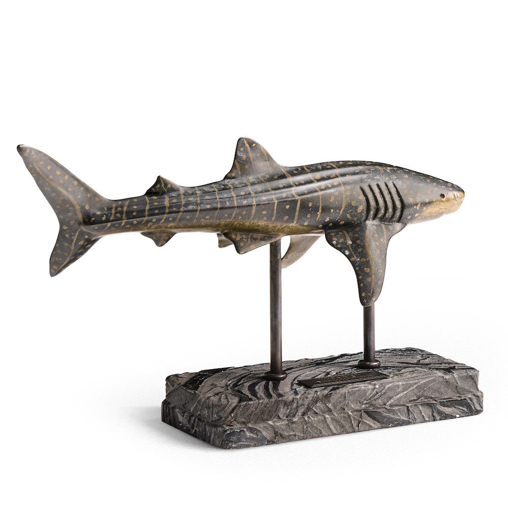 Jonathan Charles Fine Furniture - Whale Shark Bronze Statue with Marble Base - 496218-DRB view 8