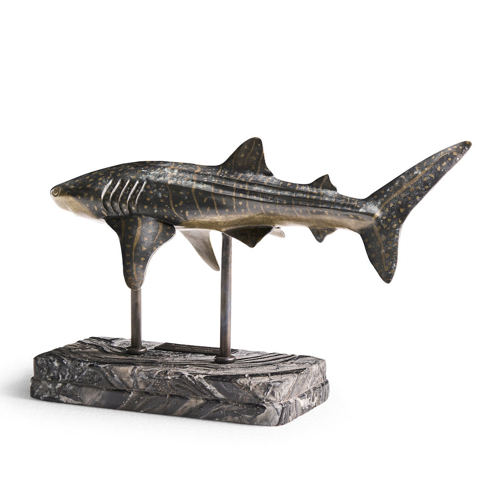 Jonathan Charles Fine Furniture - Whale Shark Bronze Statue with Marble Base - 496218-DRB view 11