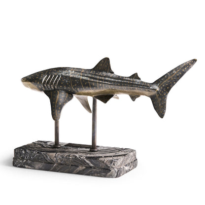 Jonathan Charles Fine Furniture - Whale Shark Bronze Statue with Marble Base - 496218-DRB view 11