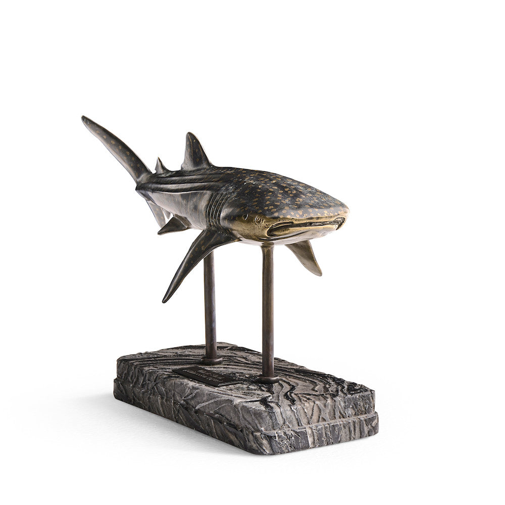 Jonathan Charles Fine Furniture - Whale Shark Bronze Statue with Marble Base - 496218-DRB view 13