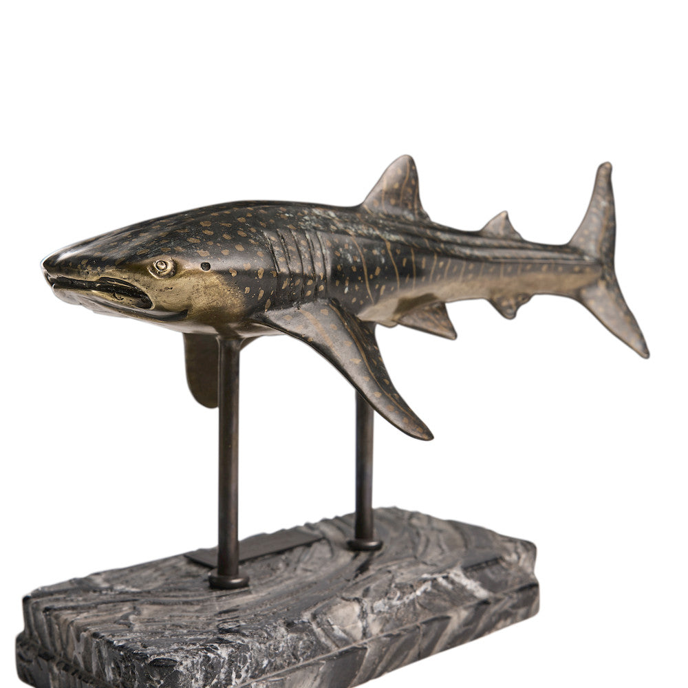 Jonathan Charles Fine Furniture - Whale Shark Bronze Statue with Marble Base - 496218-DRB view 15