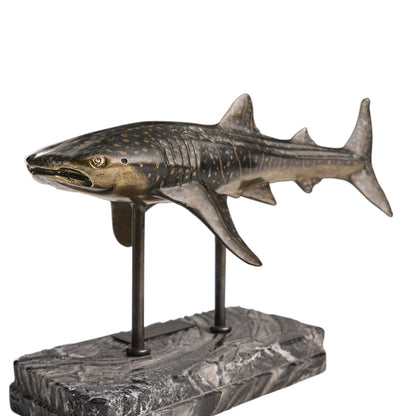 Jonathan Charles Fine Furniture - Whale Shark Bronze Statue with Marble Base - 496218-DRB view 15