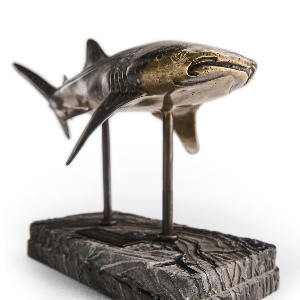 Jonathan Charles Fine Furniture - Whale Shark Bronze Statue with Marble Base - 496218-DRB view 17