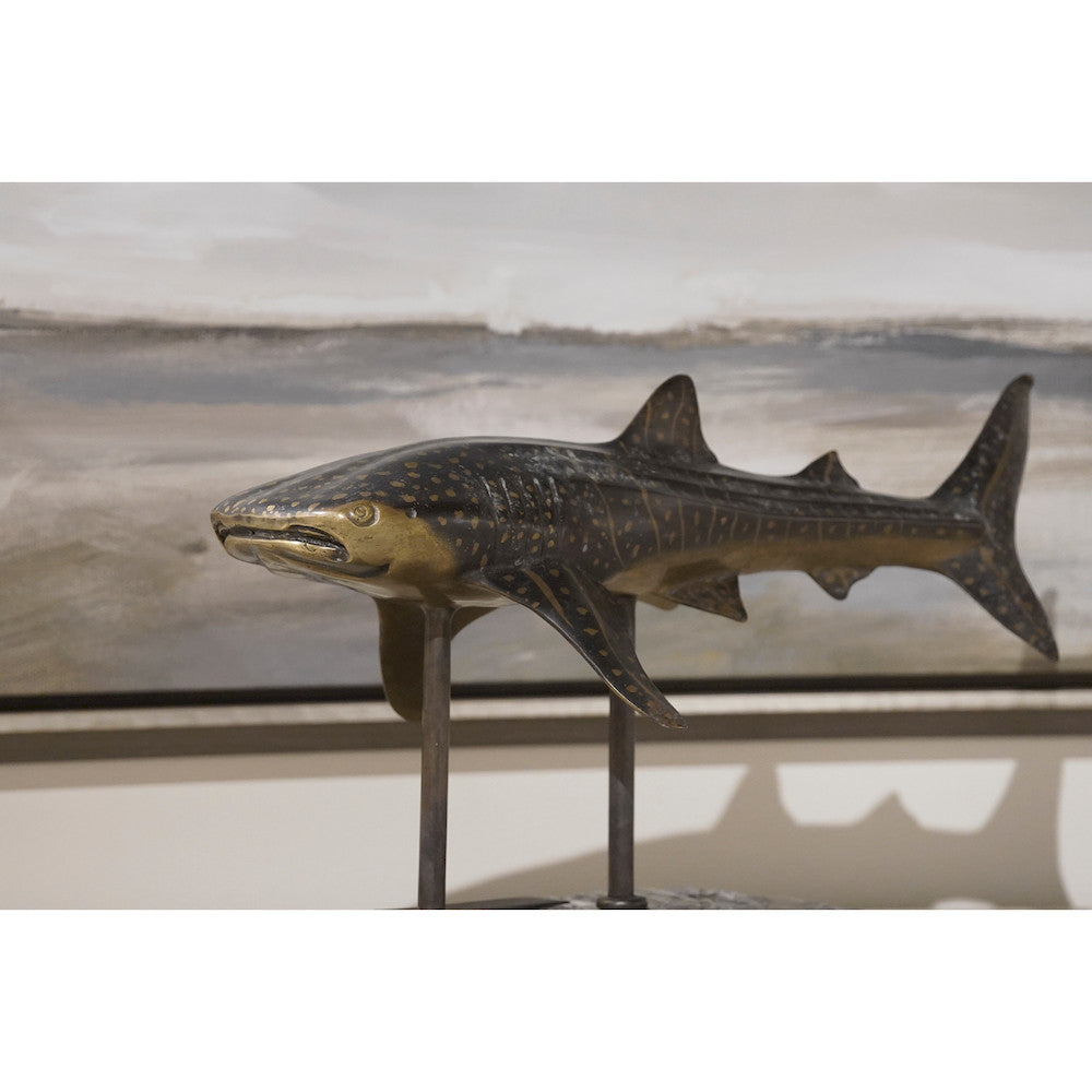 Jonathan Charles Fine Furniture - Whale Shark Bronze Statue with Marble Base - 496218-DRB view 19