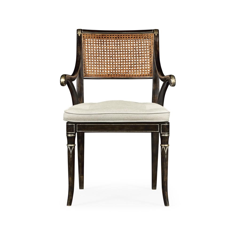 Jonathan Charles Fine Furniture - William Yeoward Linden Charcoal Wash Dining Arm Chair - 530121-AC-CHW veiw 2